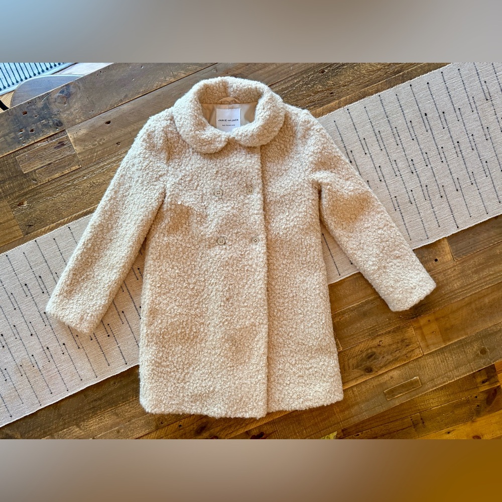 Janie and Jack - Tan Boucle Top Coat - Size 7-8